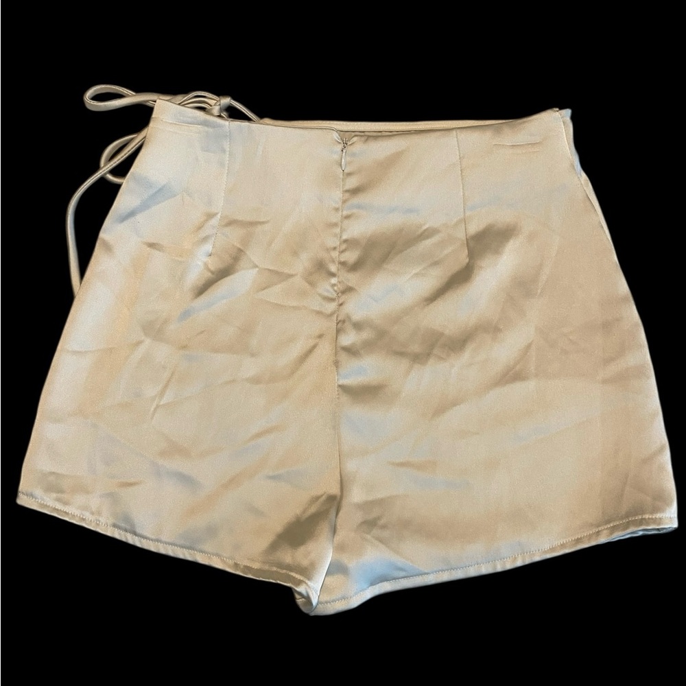 Altar'd State | Satin mini skirt / wrap around skort NWOT size S - Picture 3 of 4